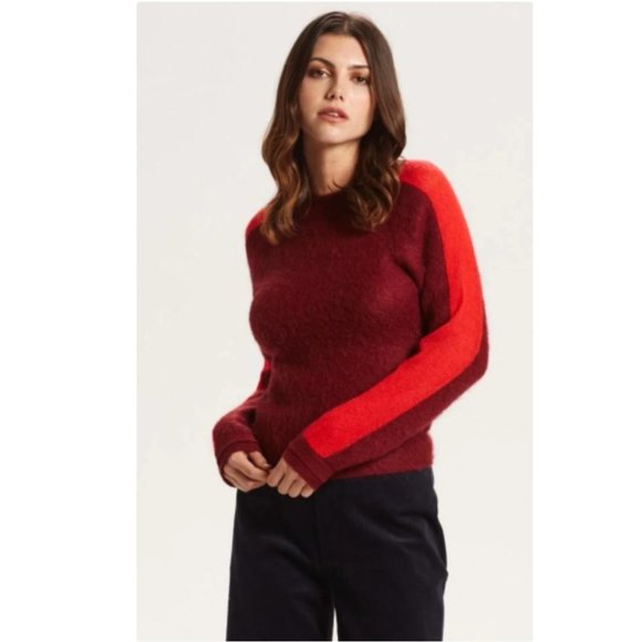 Marie Oliver dylan double crew colorblock sweater